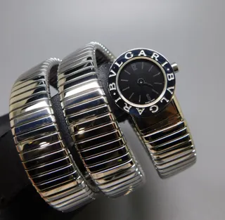 Bulgari Tubogas BB191TS Stainless steel Black