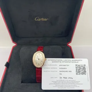 Cartier Baignoire WJBA0031 24mm Rose gold Silver