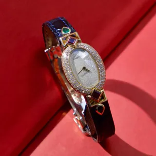 Cartier Baignoire WB503431 18mm Yellow gold Silver