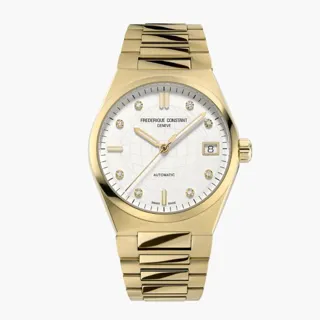 Frédérique Constant Ladies Automatic FC-303VD2NH5B 34mm Yellow gold Silver