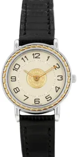 Hermès Sellier SE1.220 Stainless steel and Gold-plated Cream