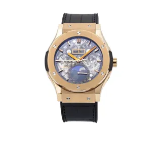 Hublot Classic 547.OX.0180.LR 45mm Yellow gold Skeletonized