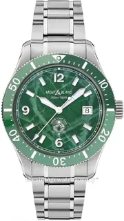 Montblanc 1858 129373 41mm brushed/polished steel Green