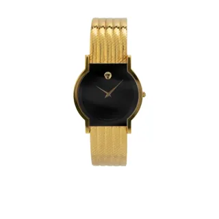 Movado Museum 40-40-870A17 18k yellow gold Black