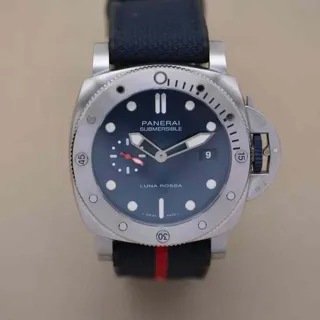 Panerai Submersible PAM 01391 44mm Stainless steel Blue