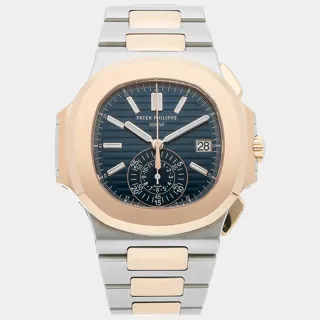 Patek Philippe Nautilus 5980/1AR-001 Rose gold and Stainless steel Blue