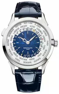 Patek Philippe World Time 5230G-010 38.5mm White gold Blue