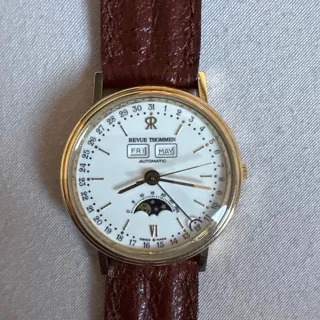 Revue Thommen Moonphase 34.5mm Gold/Steel White