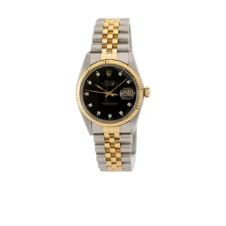 Rolex Datejust 36 16013 Yellow gold and Stainless steel Black