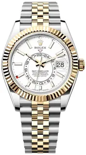 Rolex Sky-Dweller 326933 42mm Yellow gold and Stainless steel White