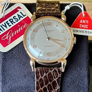 Universal Genève Polerouter 33mm Yellow gold Silver