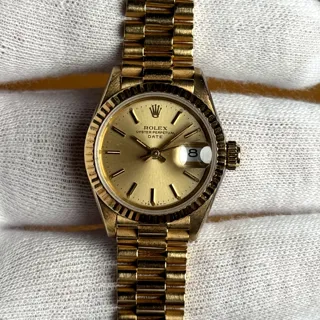 Rolex Lady-Datejust 69178 26mm Yellow gold Champagne