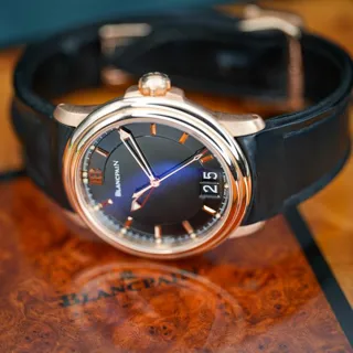 Blancpain Léman 2850A-3630-64B 40mm Rose gold Black