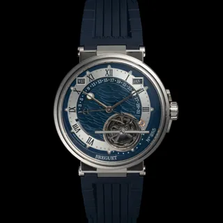 Breguet Marine 5887PT/Y2/9WV 44mm Platinum Blue