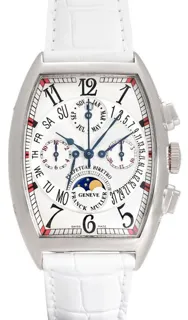 Franck Muller Cintree Curvex 7850CCQPB OG 48.5mm White gold Silver