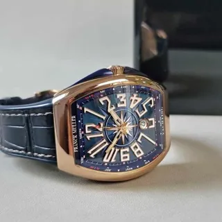 Franck Muller Vanguard V 45 SC DT 5N BL Rose gold Blue