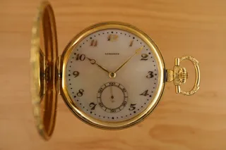 Longines Monocoque Pocketwatch: Mother-of-Pearl- & Breguet-Dial TwoTone-Gold EG450220LPWY Yellow gold Multi-colored