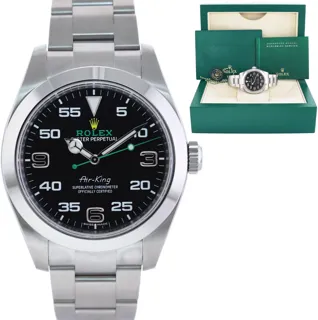 Rolex Air King 116900 40mm Stainless steel Black and Green