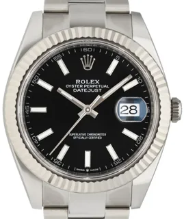 Rolex Datejust 126334-0017 White gold and Stainless steel Black