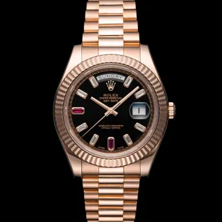 Rolex Day-Date II 218235BG 18k rose gold Black