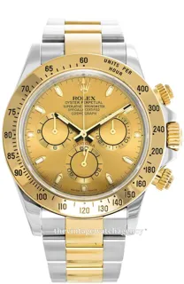 Rolex Daytona 116523/16 40mm Polished steel$18 carat yellow gold Champagne