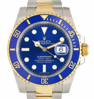 Rolex Submariner 116613LB-0005 Yellow gold and Stainless steel Blue