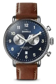 Shinola The Canfield Chrono S0120001940 43mm Stainless steel Midnight blue