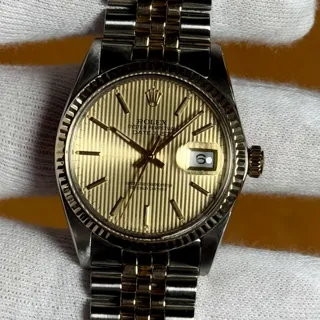 Rolex Datejust 36 16013 36mm Yellow gold and Stainless steel Champagne