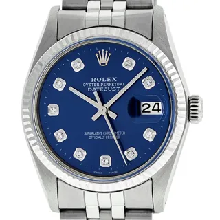 Rolex Datejust White gold and Stainless steel Blue