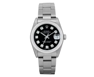 Rolex Datejust Stainless steel and 18k white gold Black