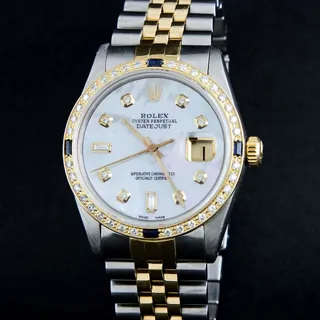 Rolex Datejust Stainless steel and 18k yellow gold White