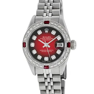 Rolex Datejust Stainless steel and 18k white gold Red