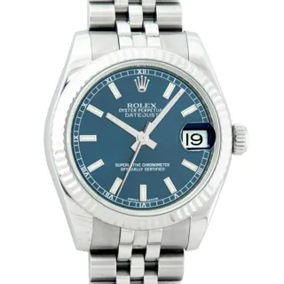 Rolex Datejust Stainless steel and 18k white gold Blue