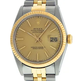 Rolex Datejust Stainless steel and 14k yellow gold Champagne