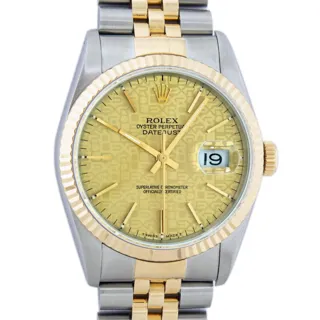 Rolex Datejust 36mm Stainless steel and 18k yellow gold Champagne