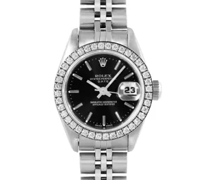 Rolex Date Stainless steel Black