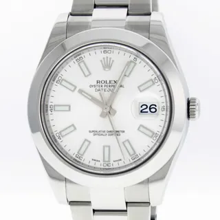 Rolex Datejust II 41mm Stainless steel White