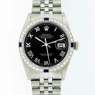 Rolex Datejust 36mm Stainless steel and 18k white gold Black