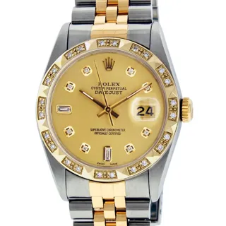 Rolex Datejust 36mm Yellow gold and Stainless steel Champagne