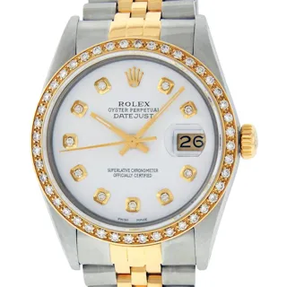 Rolex Datejust 36mm Yellow gold and Stainless steel White