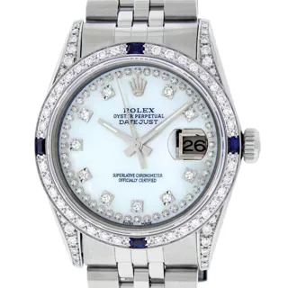 Rolex Datejust 36mm Stainless steel White