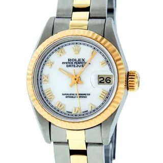 Rolex Datejust 26mm Stainless steel and 14k yellow gold White