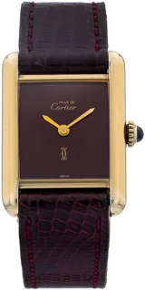 Cartier Tank Must 681006 Silver Burgundy