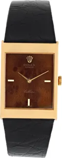 Rolex Cellini 5071 33mm Yellow gold Mahogany$Stone