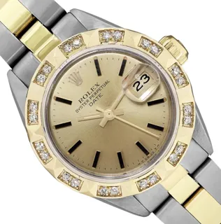 Rolex Date Stainless steel and 18k yellow gold Champagne