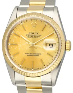 Rolex Datejust 36 16233-000 Yellow gold and Stainless steel Golden