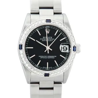 Rolex Datejust Stainless steel Black