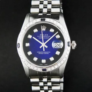 Rolex Datejust Stainless steel and 18k white gold Blue