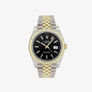 Rolex Datejust Stainless steel and 18k yellow gold Black