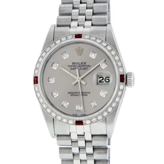 Rolex Datejust 36mm Stainless steel and 18k white gold Gray